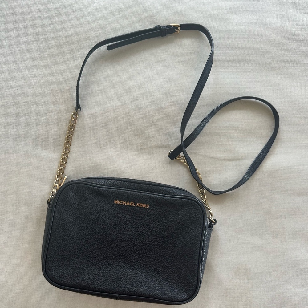 BLACK GOLD MICHAEL KORS SHOULDER PURSE CROSSBODY